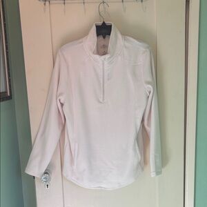 St. John's Bay Women's White Quarter-Zip Sweatshirt